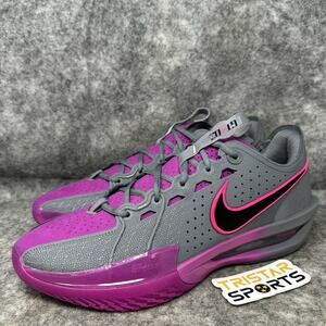 Nike Air Zoom GT Cut 3 Basketball Shoes Mens Sz 13 Smoke Grey Hot Fuchsia DV2913